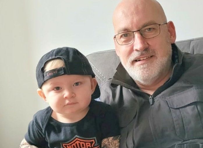 Alan with grandson Theo