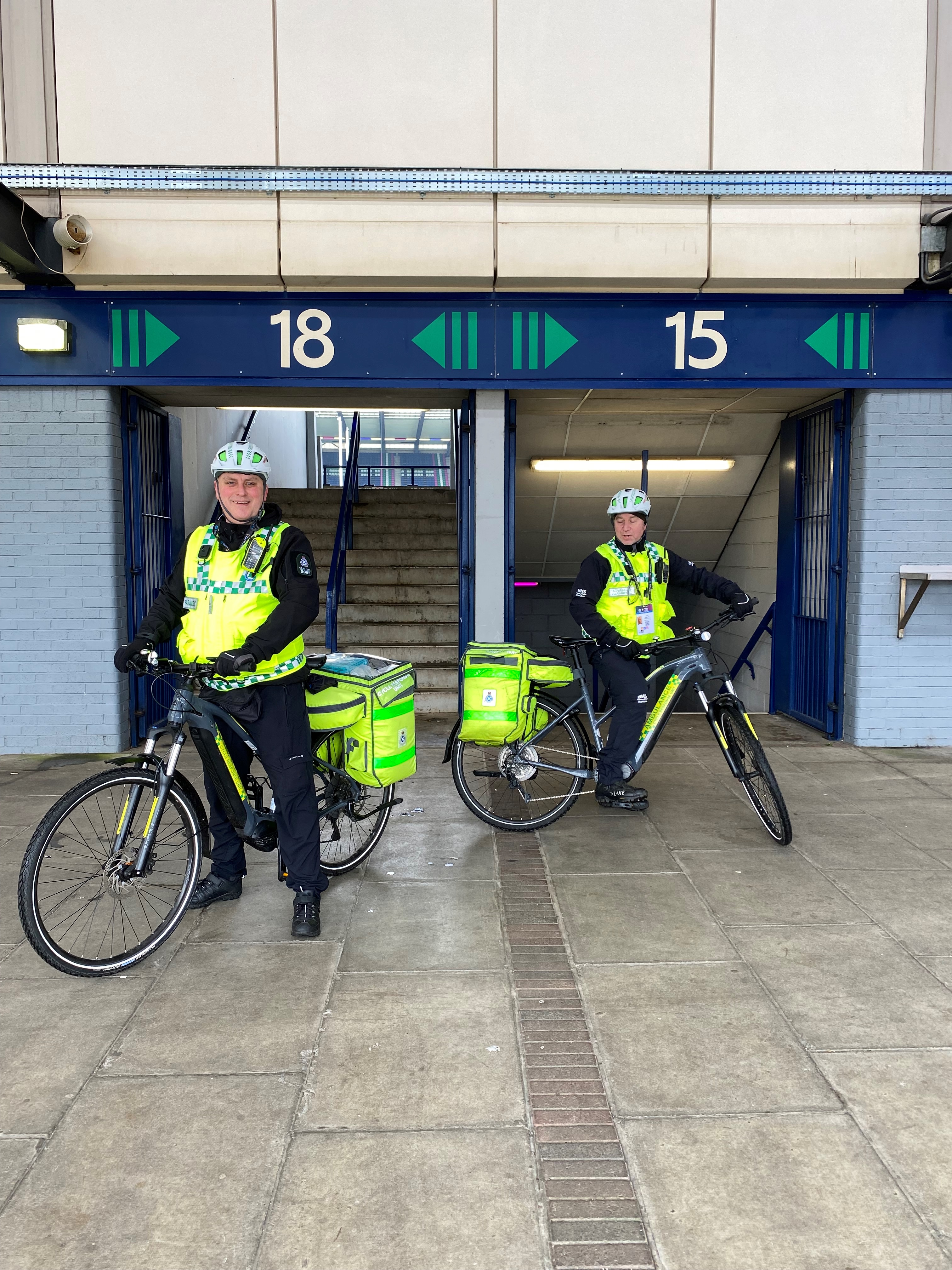 SAS bike staff at Murrayfield