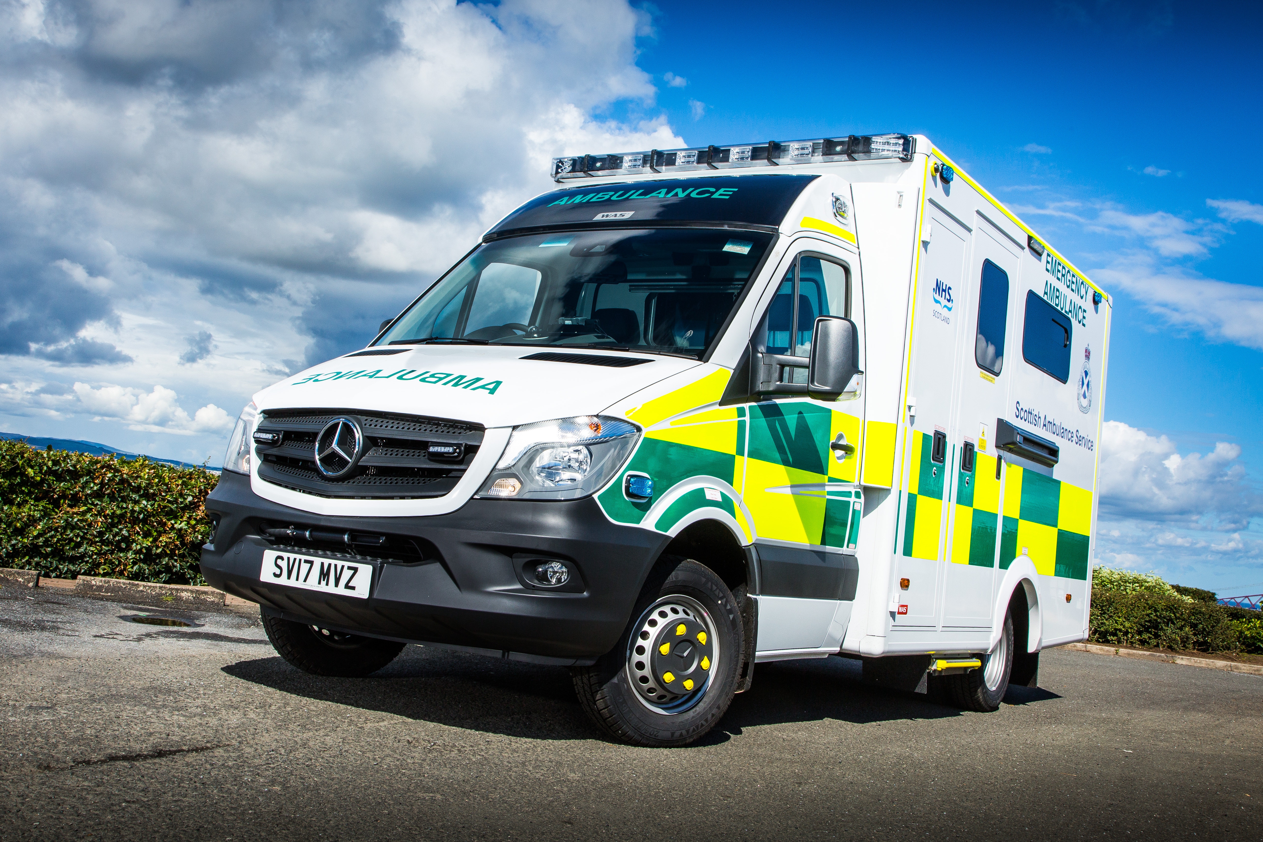 A parked ambulance