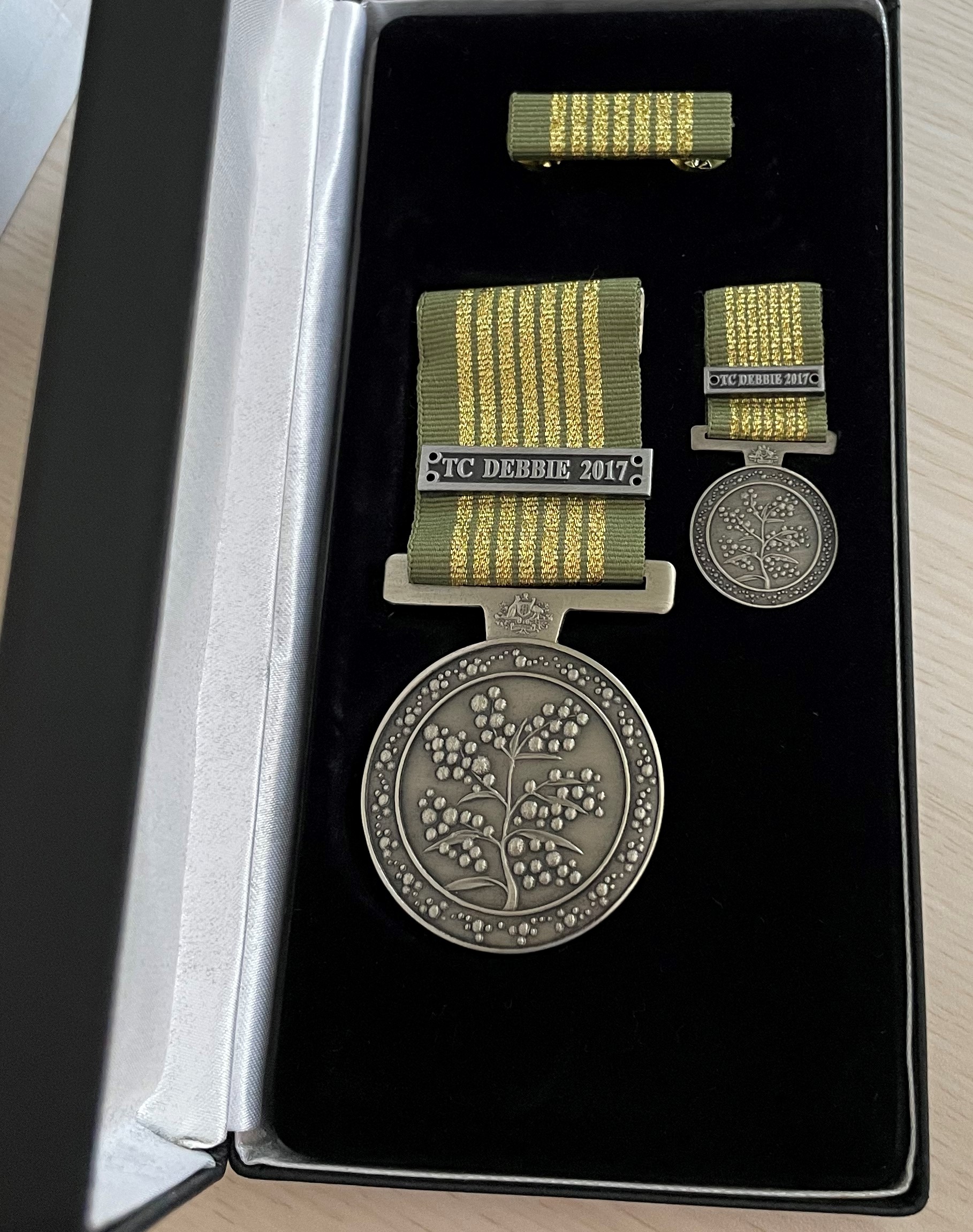 Up close shot of medal