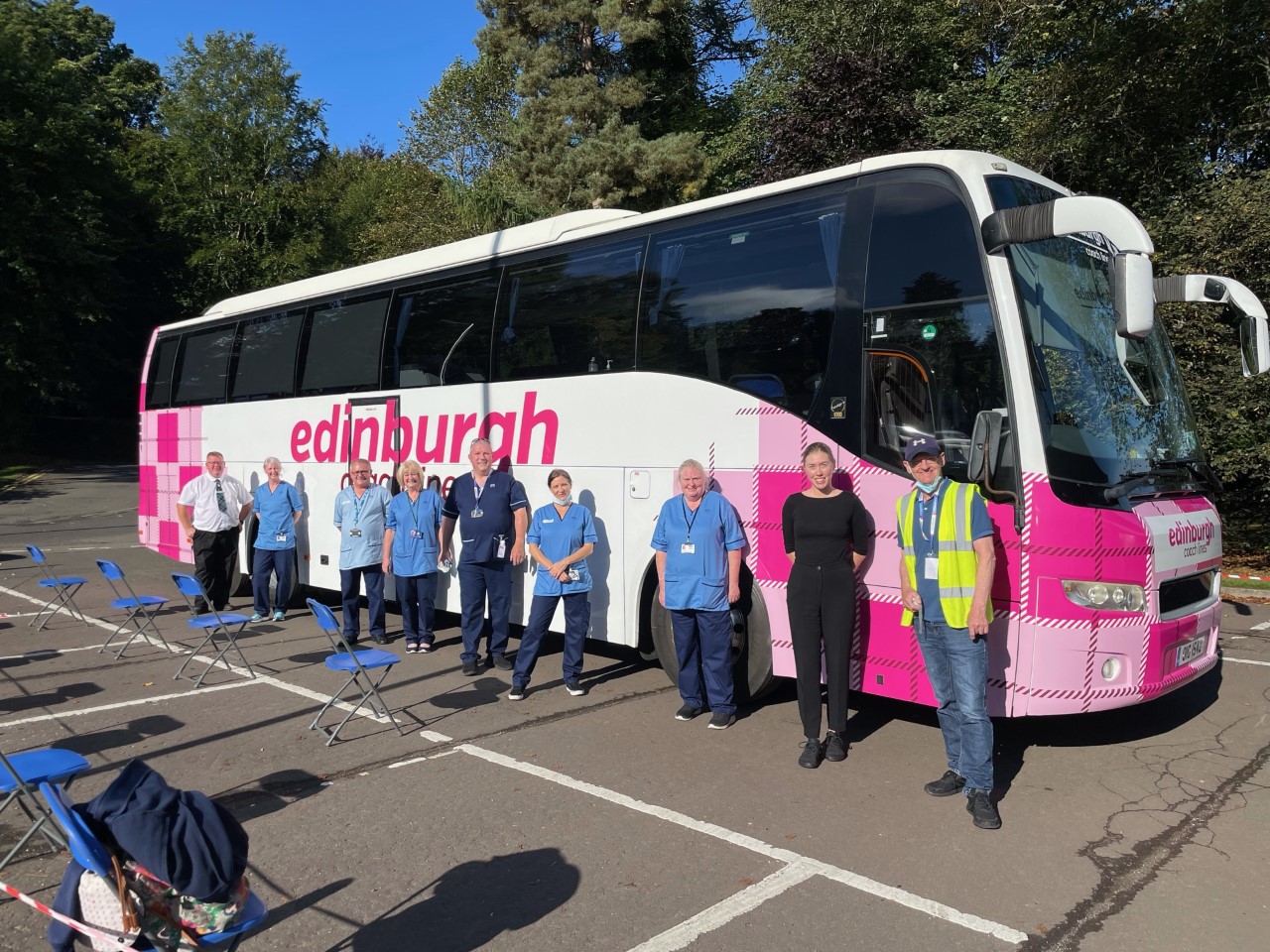 Vaccination bus in the Highlands
