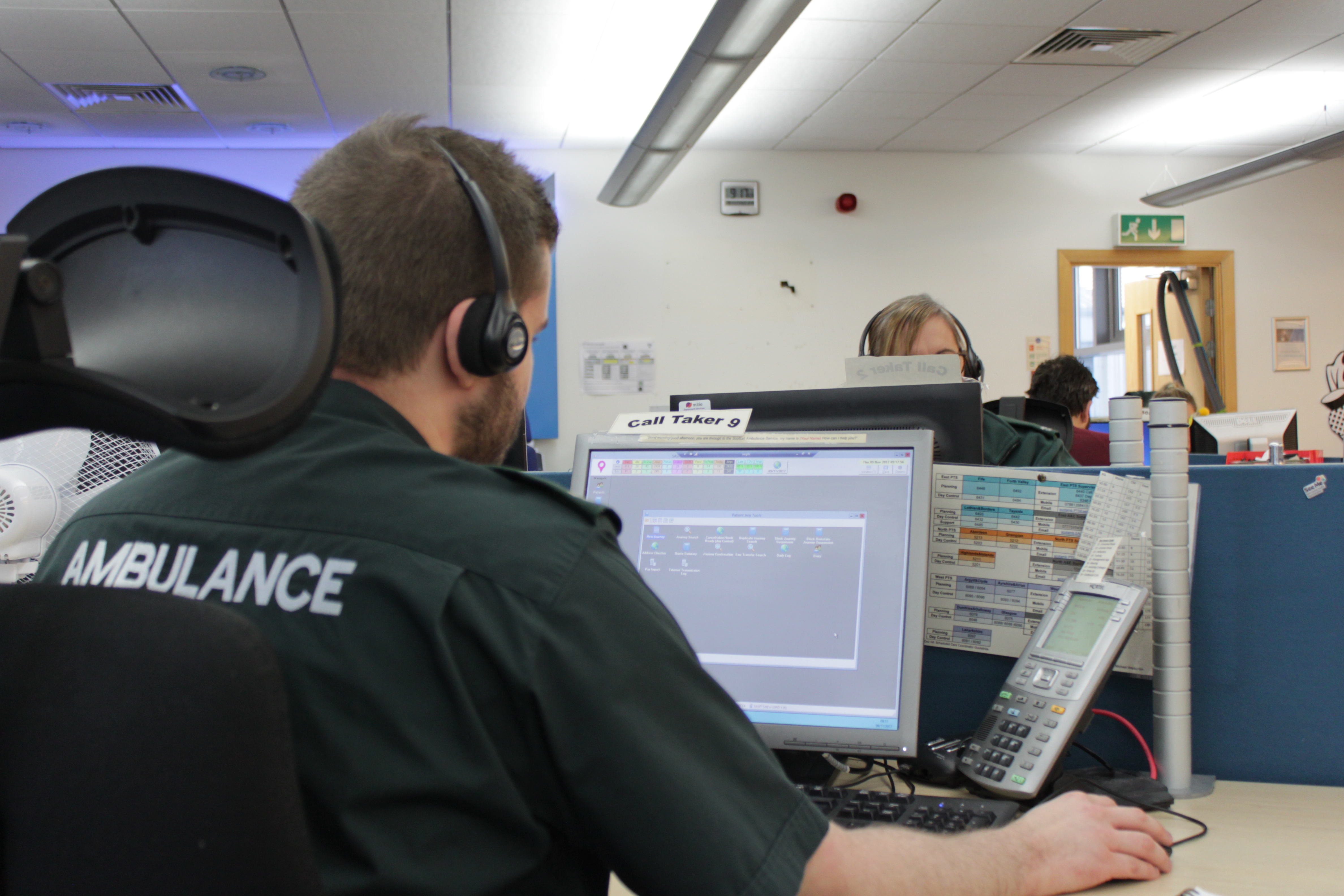 A Scheduled Care call taker
