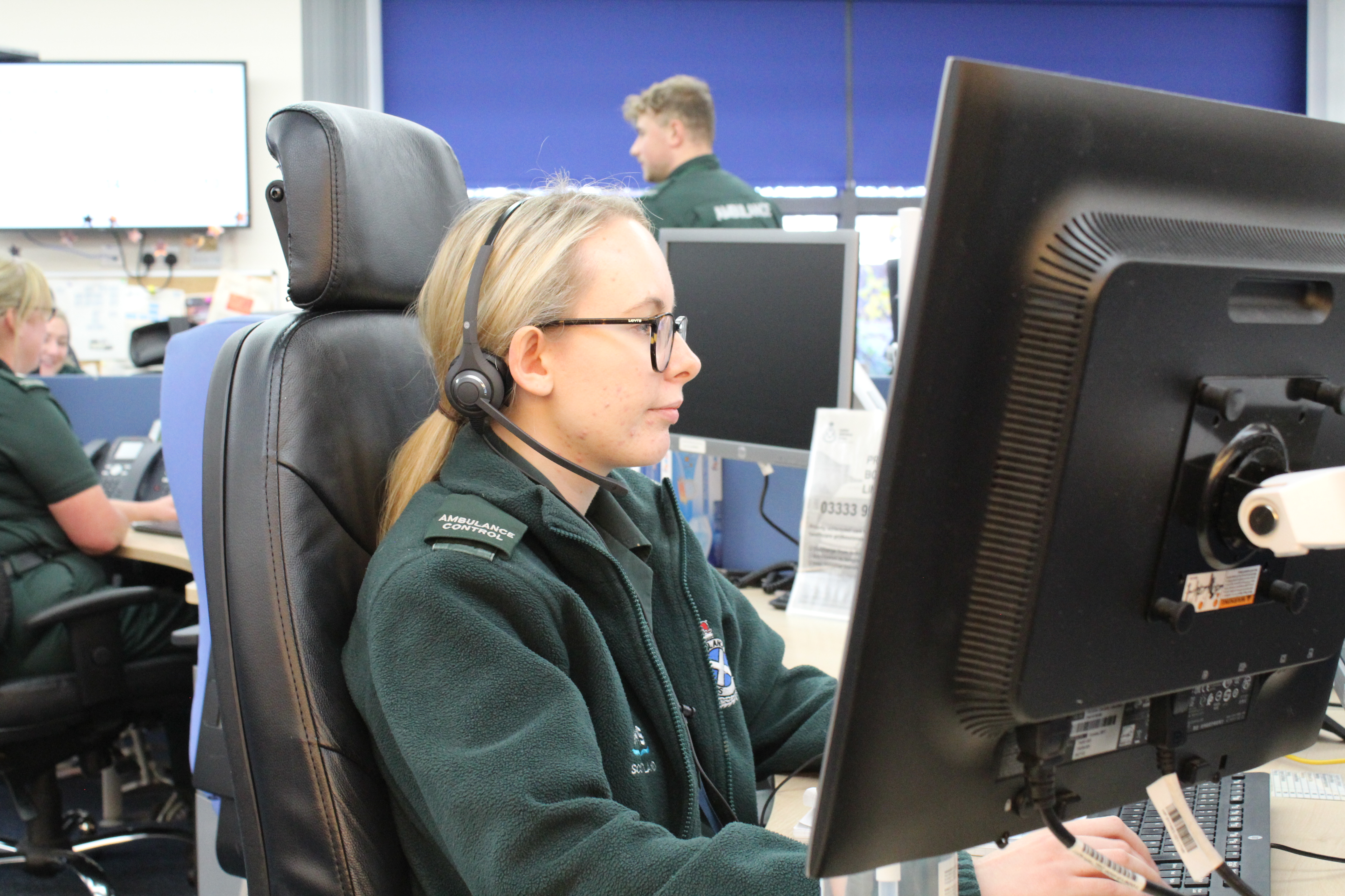 ACC call handler taking a call 