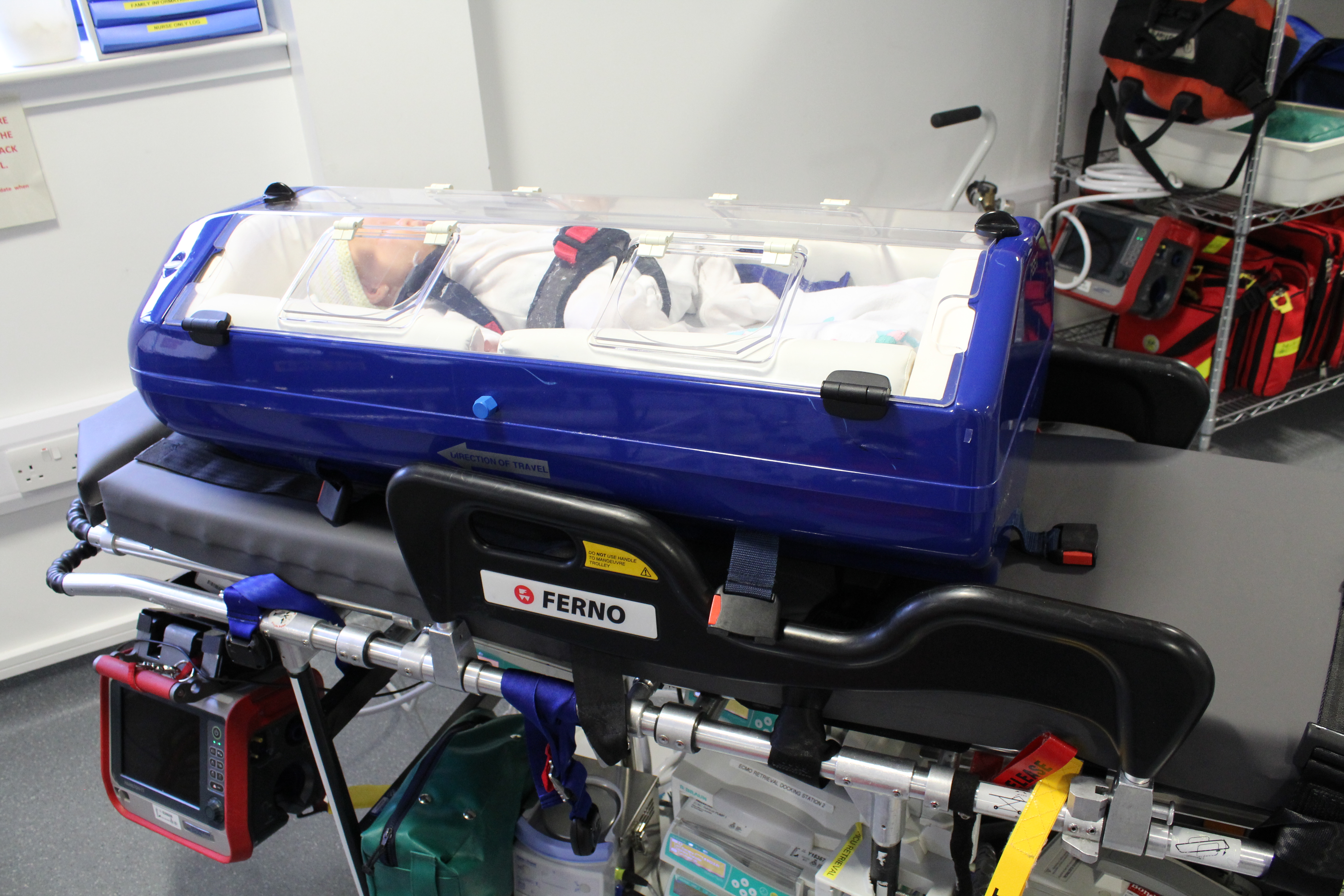 A baby in an incubator