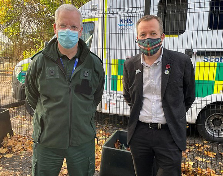 Pat O'Meara with Professor Jason Leitch