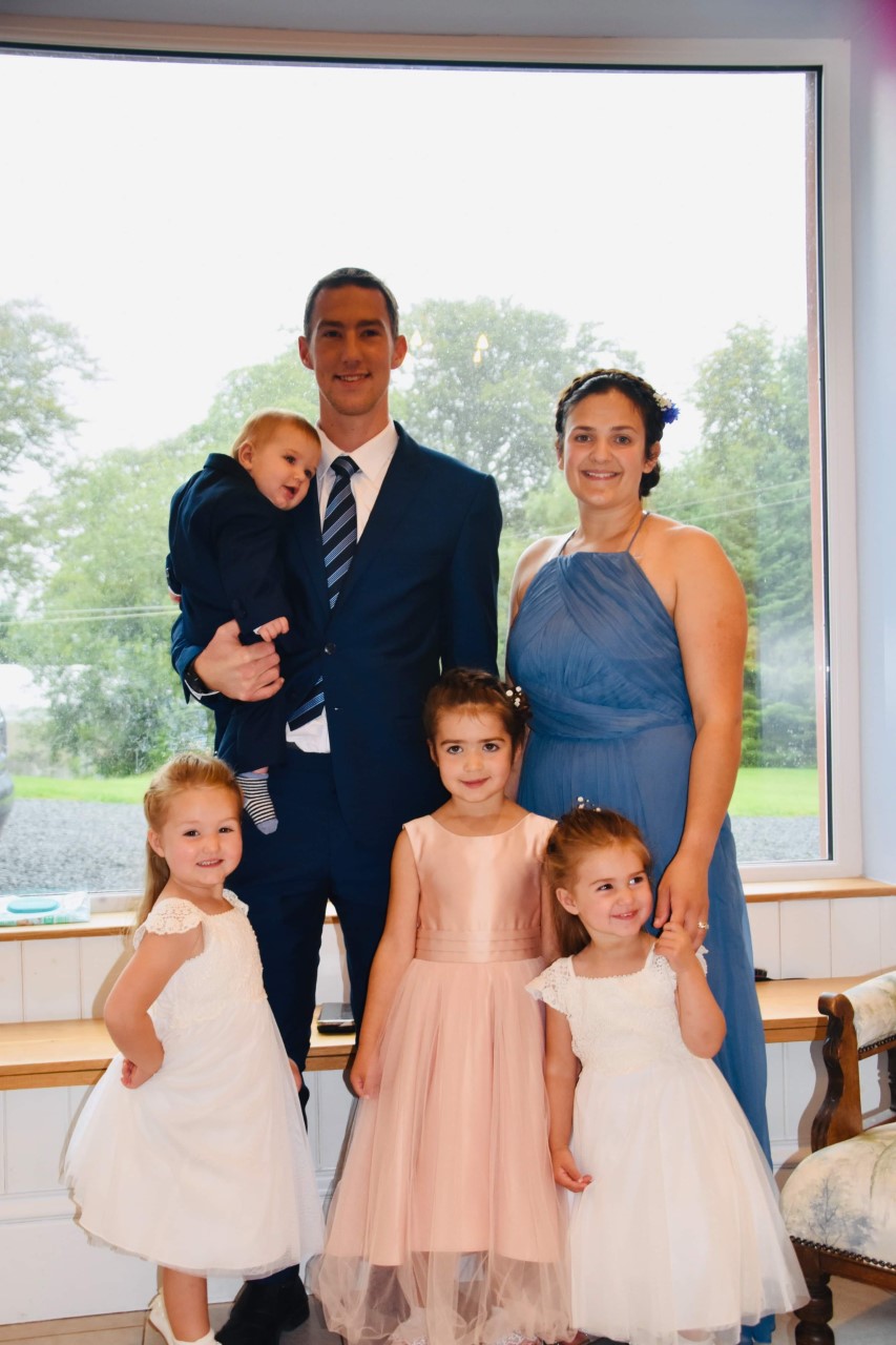 Luke with his family