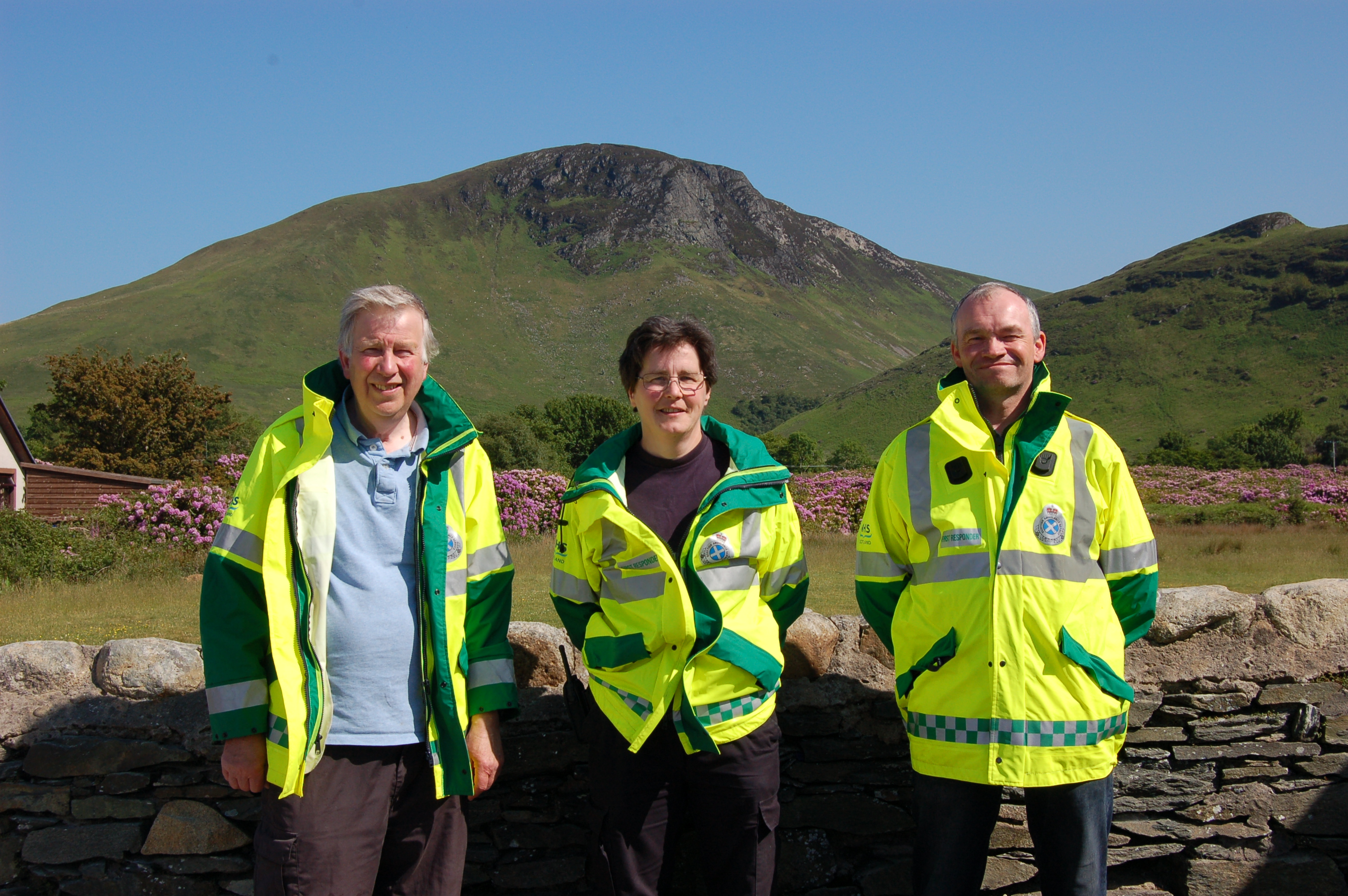 Picture of founding members of North Arran Community First Responders