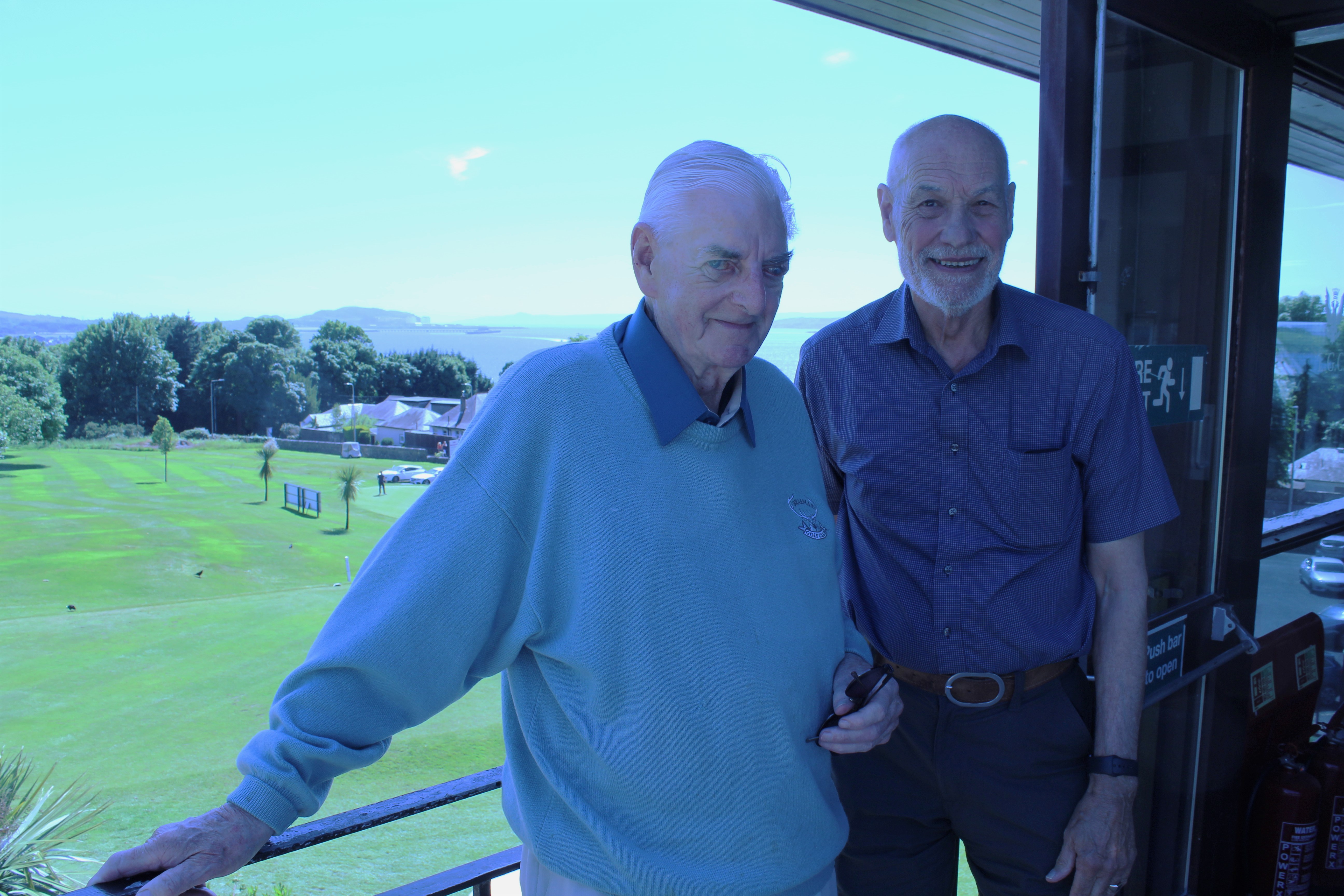 Jim and Alistair at the golf club