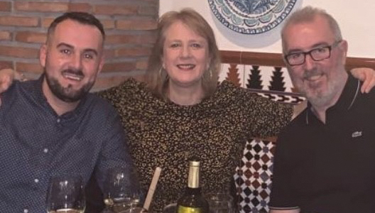 Bob Beveridge with his wife Elaine and son Stewart