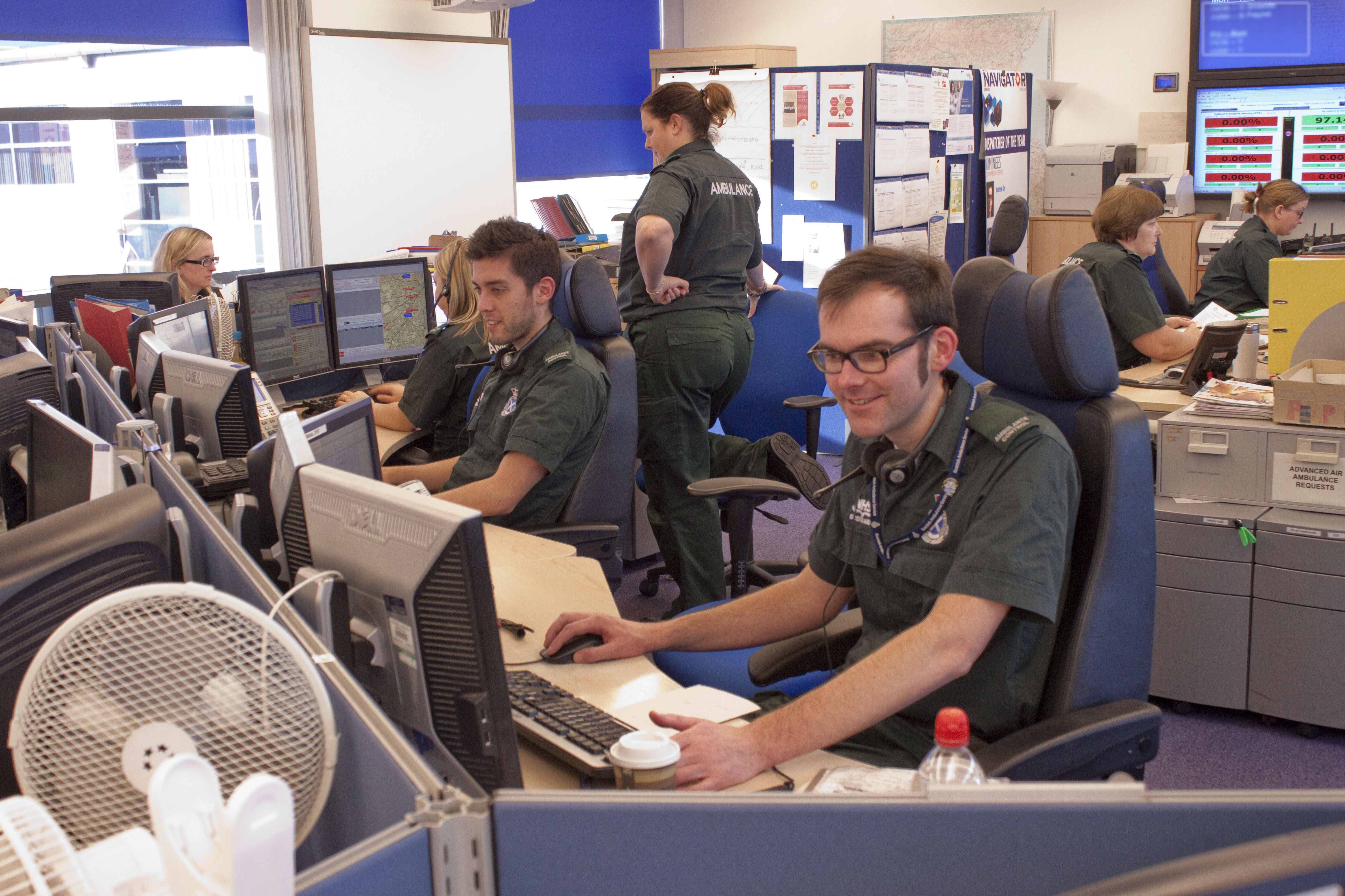 999 Call Takers in a Control room