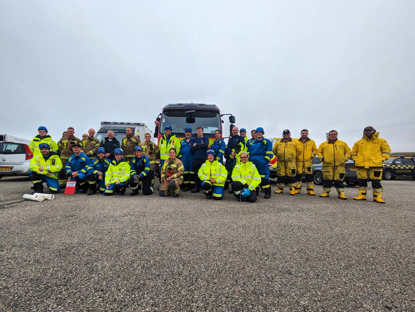 Group shot of emergency service partners at Caithness